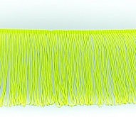 6" Loop Fringe 15 Mtr Card Flo Yellow - Click Image to Close